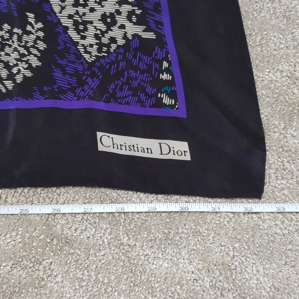 Christian Dior Square Scarf 100% Silk